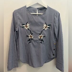 Zara basic long sleeve top EUC absolutely gorgeous details